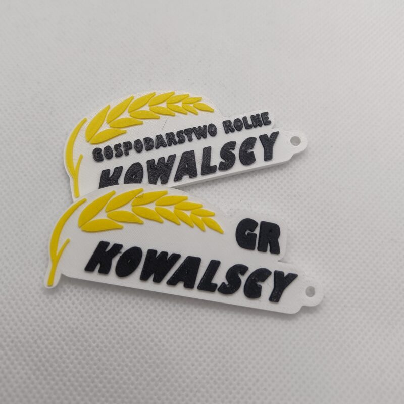 Brelok rolniczy personalizowany z grafiką-kłos