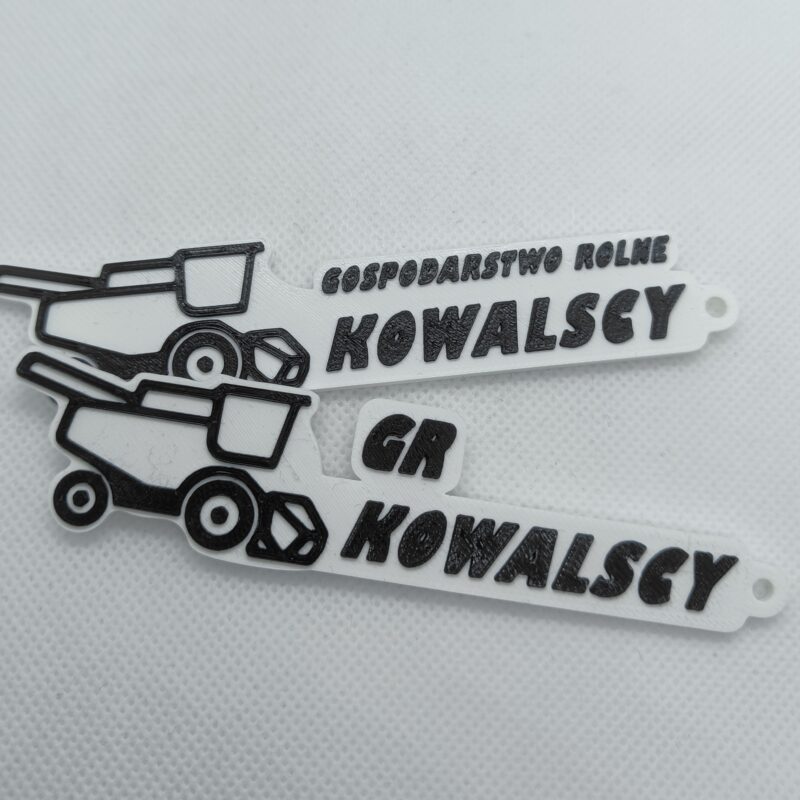 Brelok rolniczy personalizowany z grafiką-kombajn