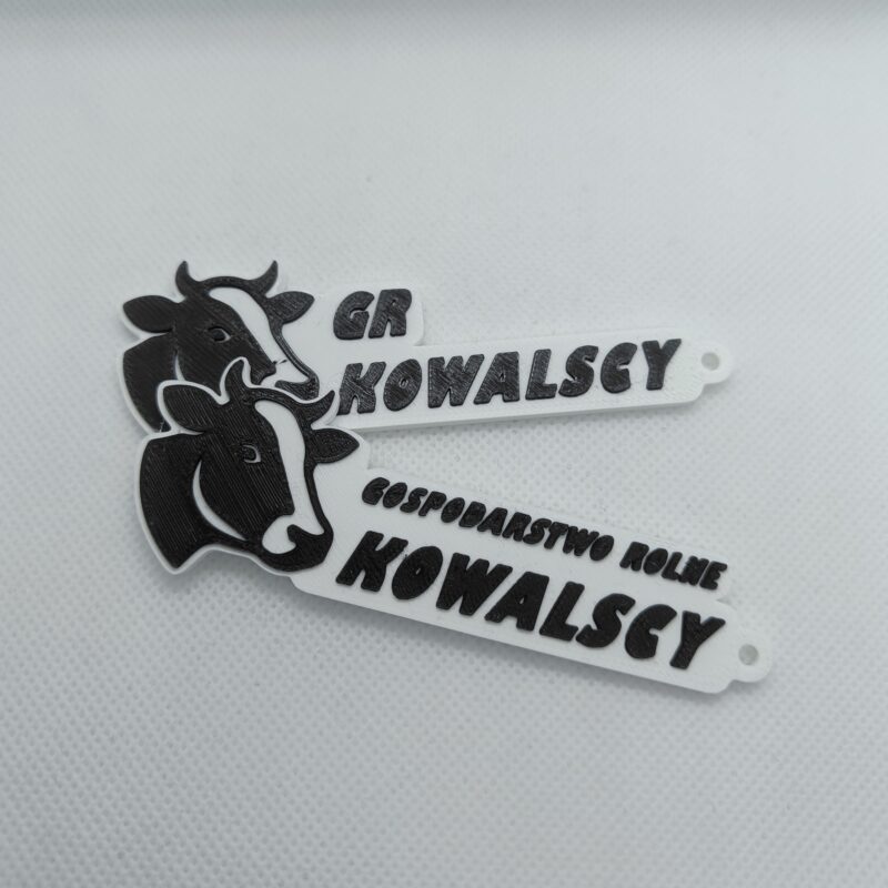 Brelok rolniczy personalizowany z grafiką-głowakrowy