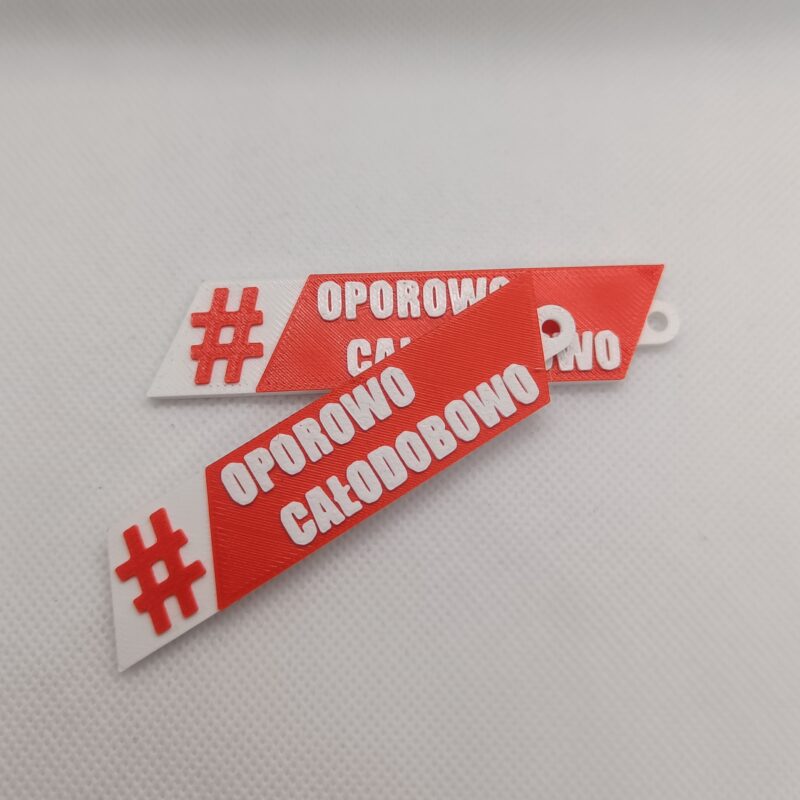 Brelok rolniczy „#OPOROWO CAŁODOBOWO”