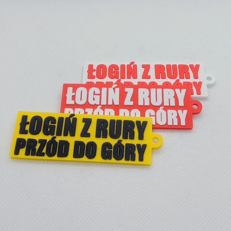 Brelok Rolniczy "ŁOGIŃ Z RURY PRZÓD DO GÓRY"